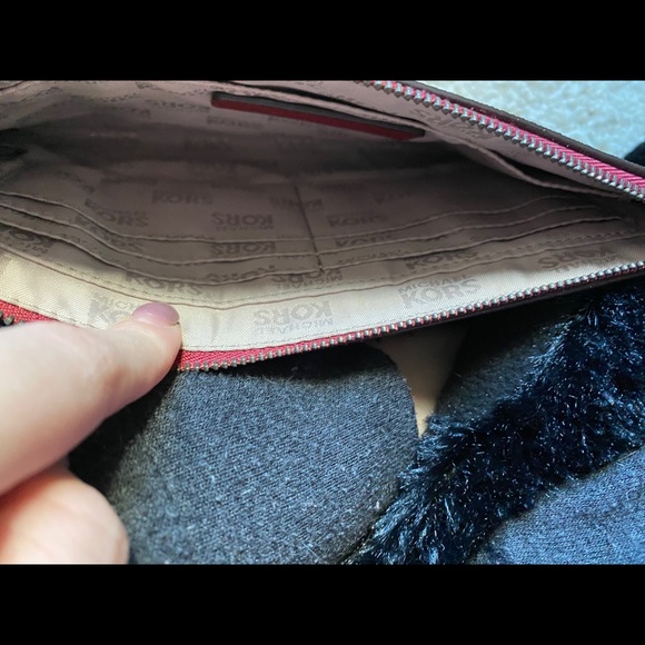 Michael Kors Studded Red Saffiano Wristlet - Picture 5 of 7